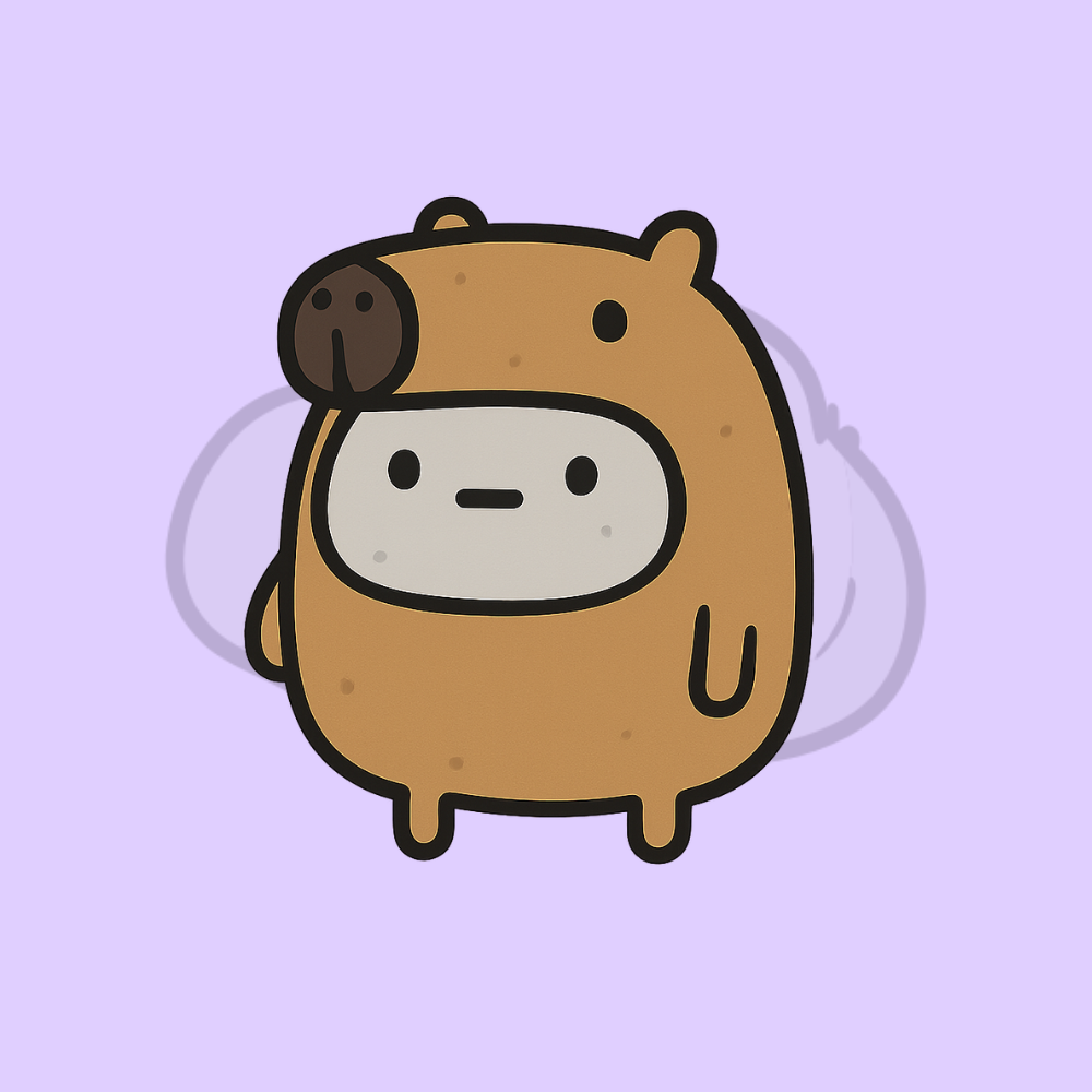 Sad Rock Capybara Sticker