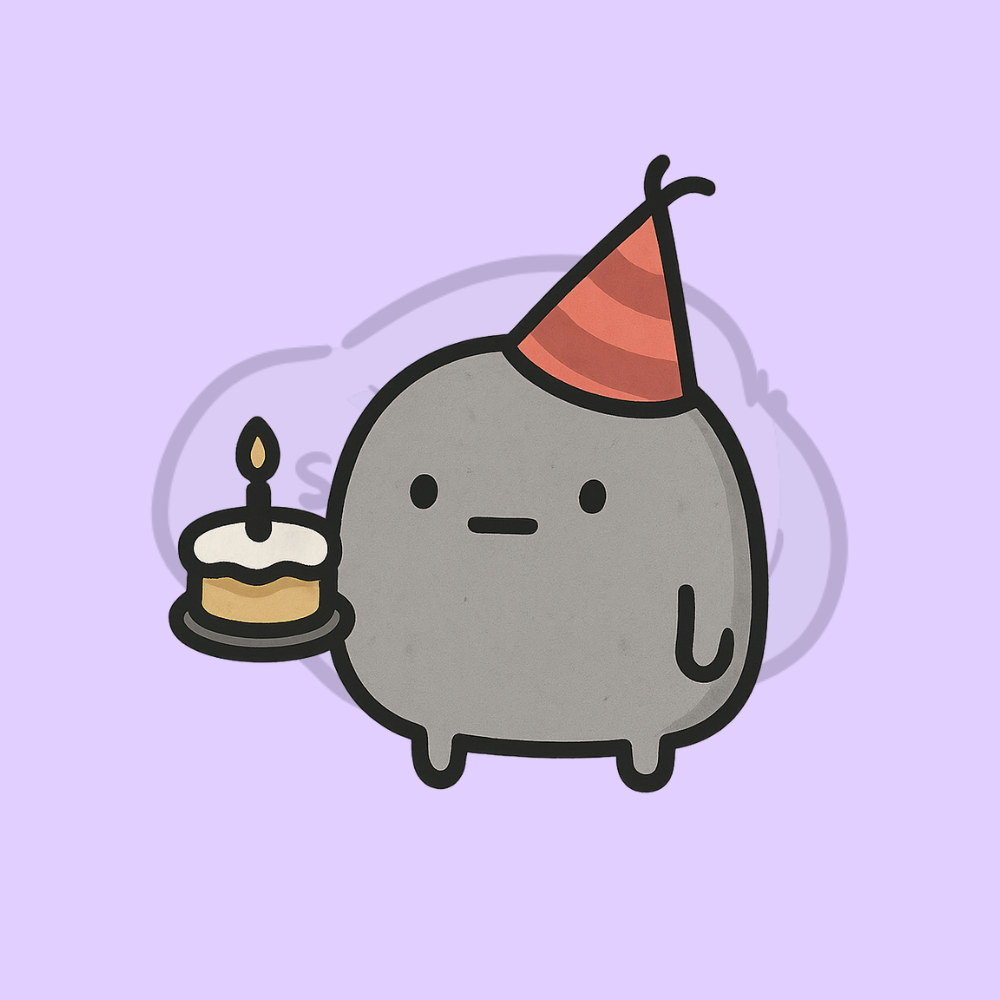 Sad Rock Birthday Sticker