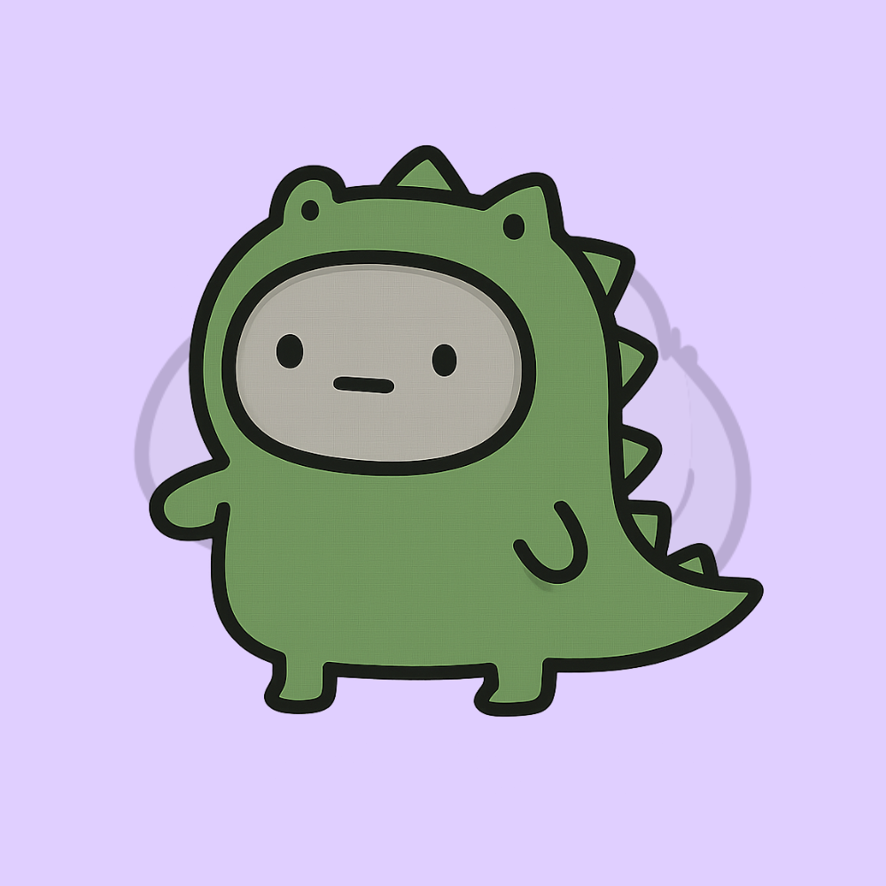 Sad Rock Dino Sticker