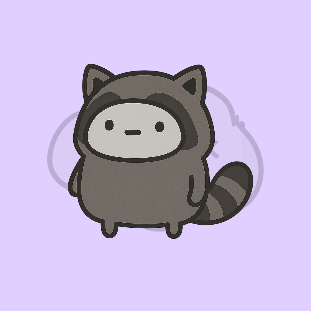 Sad Rock Racoon Sticker